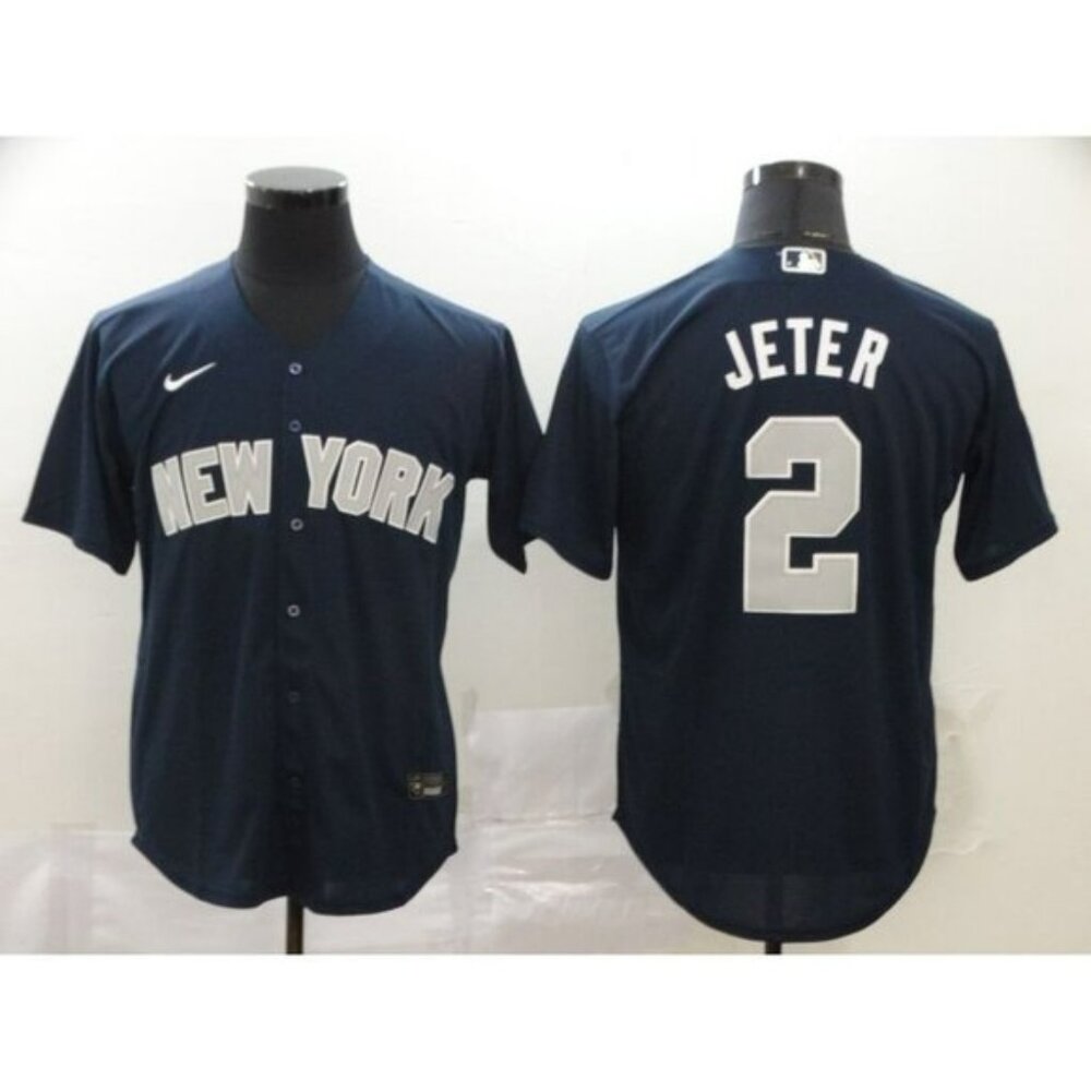 Mens Kids  Derek Jeter Navy Stitched Jersey